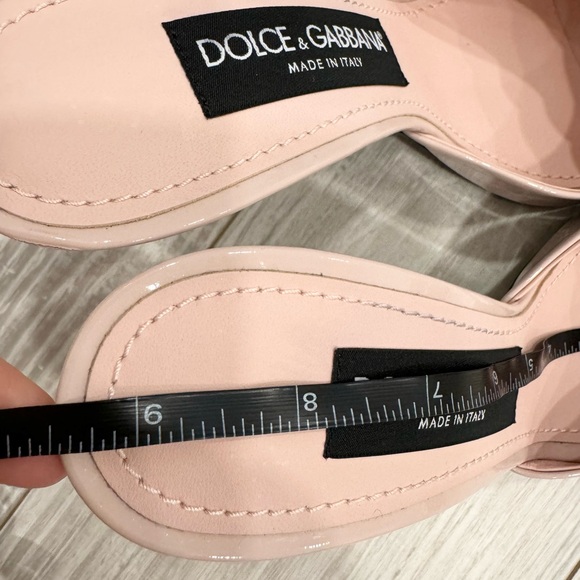 Dolce and Gabbana Vernice Patent Stiletto Mule Sandals - Picture 8 of 12